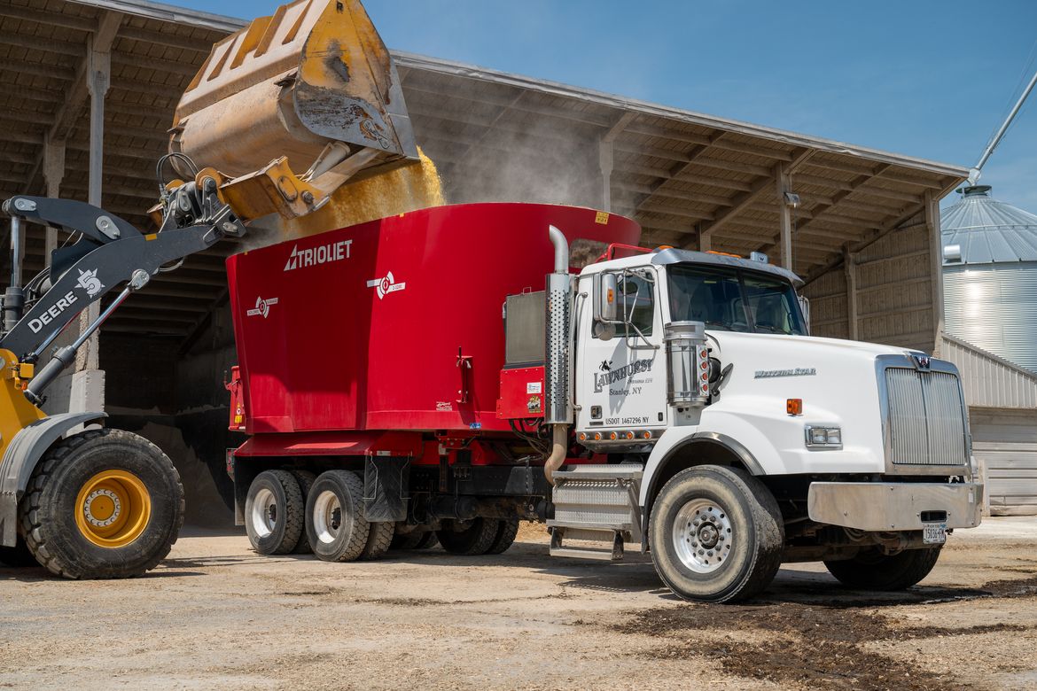 Home-made-feed-wagon-for-sale-mounted-on-a-truck